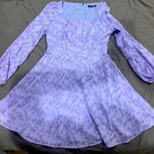 Lavender lace mini dress size LG worn once